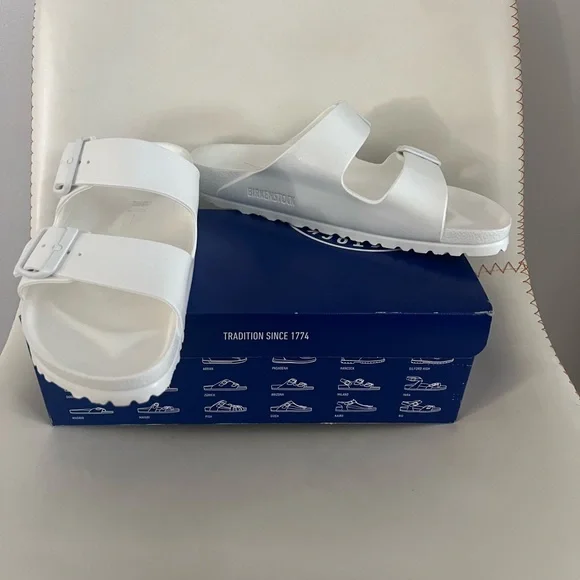 Brand new White Arizona Birkenstocks - Picture 2 of 5